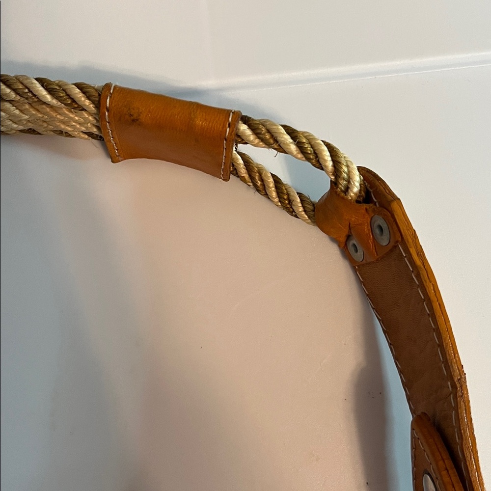 Vintage Leather Woven Rope Horse Head Buckle Belt Size 22 - Picture 7 of 10